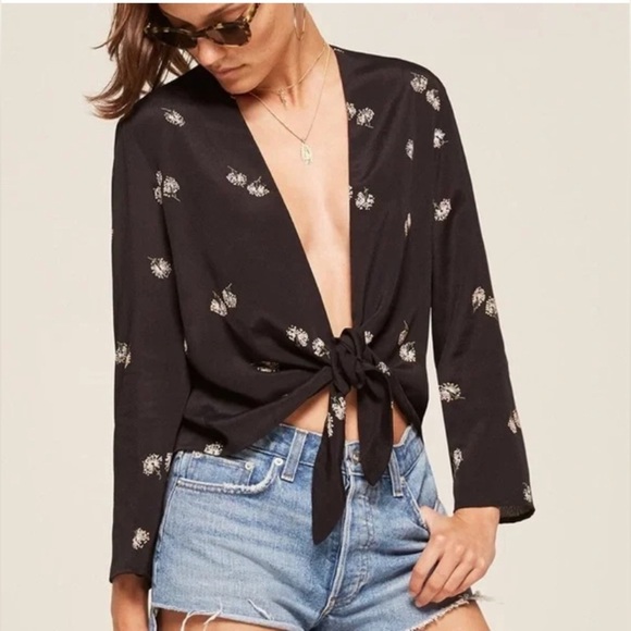 Reformation Tops - Reformation Tie-Front Blouse